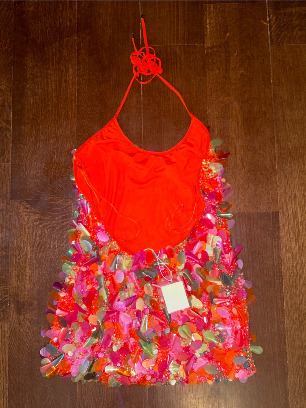 Naked Wardrobe Sequin Halter Mini Dress - Picture 5 of 6